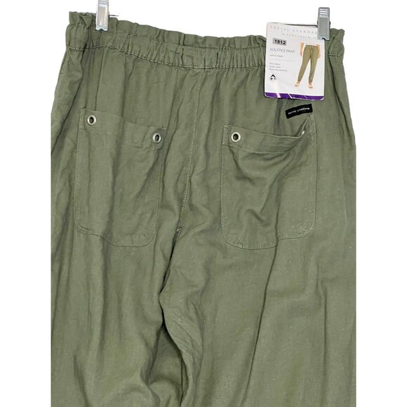 Sanctuary Solstice Pant Deep Lichen Green Women's Size XXL Linen NWT - Picture 6 of 15